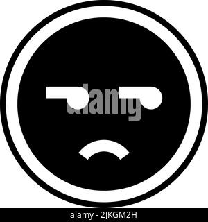 suspicious icon black vector illustration. Stock Vector