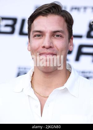 WESTWOOD, LOS ANGELES, CALIFORNIA, USA - AUGUST 01: Joseph Baena arrives at the Los Angeles Premiere Of Sony Pictures' 'Bullet Train' held at the Regency Village Theatre on August 1, 2022 in Westwood, Los Angeles, California, United States. (Photo by Xavier Collin/Image Press Agency) Stock Photo