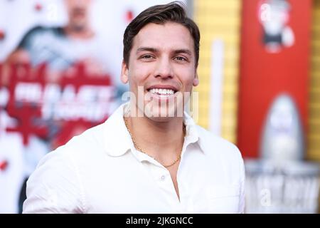 WESTWOOD, LOS ANGELES, CALIFORNIA, USA - AUGUST 01: Joseph Baena arrives at the Los Angeles Premiere Of Sony Pictures' 'Bullet Train' held at the Regency Village Theatre on August 1, 2022 in Westwood, Los Angeles, California, United States. (Photo by Xavier Collin/Image Press Agency) Stock Photo