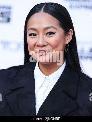 Stephanie Hsu arrives at the premiere of "Bullet Train," Monday, Aug. 1