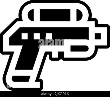 water gun icon black vector illustration. Stock Vector