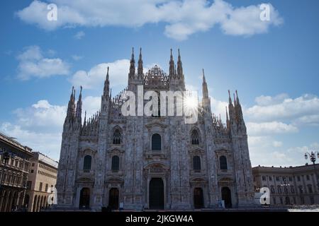 The Metropolitan Cathedral-Basilica of the Nativity of Saint Mary. Milan, Italy. Stock Photo