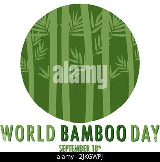 World Bamboo Day September 18 illustration Stock Vector
