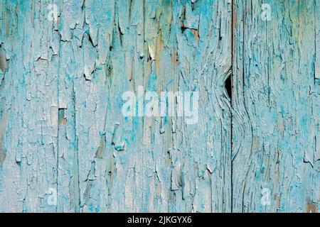 A texture wooden surface with old cracked paint for backgrounds Stock Photo