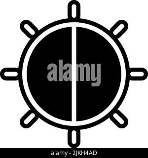 brightness icon black vector illustration. Stock Vector