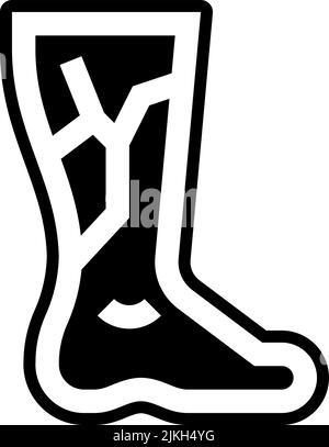 varicose veins icon black vector illustration. Stock Vector