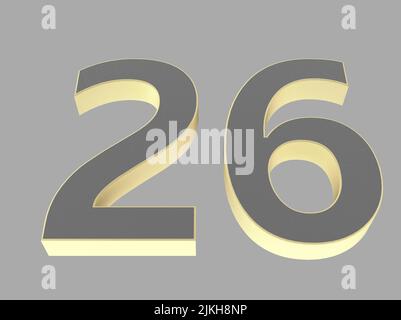 3d number isolated rendering illustation texture Stock Photo