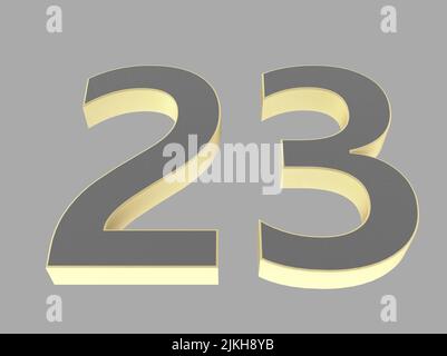 3d number isolated rendering illustation texture Stock Photo