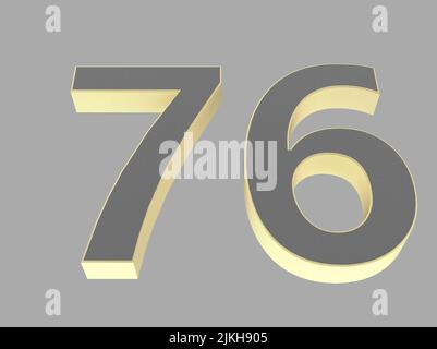 3d number isolated rendering illustation texture Stock Photo