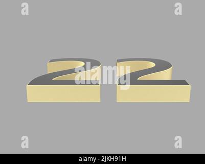 3d number isolated rendering illustation texture Stock Photo