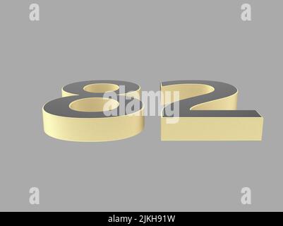 3d number isolated rendering illustation texture Stock Photo