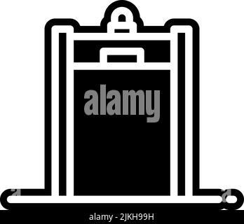 security gate icon black vector illustration. Stock Vector