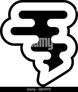 Vector illustration of a waterspout. Tornado icon. Natural phenomena ...