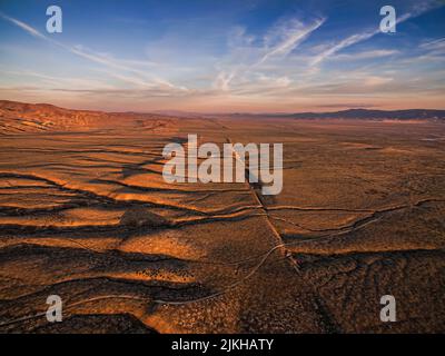An aerial view of the San Andreas fault in California, United States Stock Photo