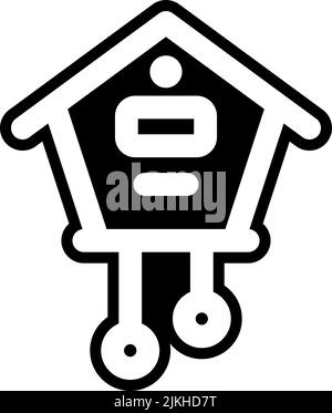 cuckoo icon black vector illustration. Stock Vector