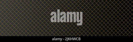 Golden metal fence mesh, pattern of brass wire grid isolated on dark transparent background. Vector realistic background with 3d yellow grate for jail enclosure, safety barrier, cage Stock Vector
