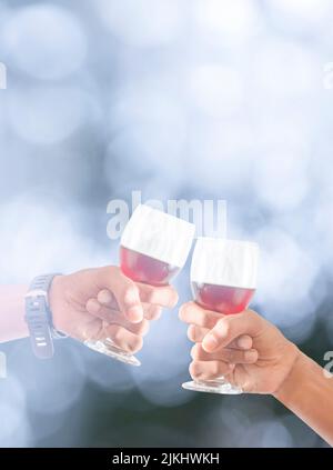 Abstract Blue And White Circular Bokeh Background, Closeup Stock Photo