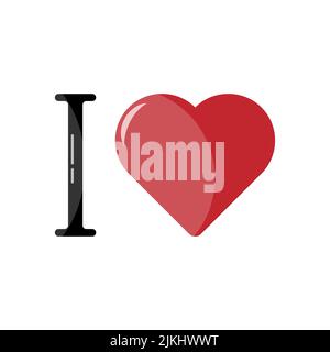 I love vector. I love icon logo. Stock Vector