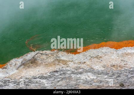 Natural wonders at Waiotapu Thermal Wonderland, Rotorua in New Zealand Stock Photo