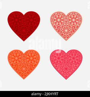 Heart vector icons on white background. love symbol isolated Stock Vector