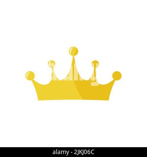 Golden king crown vector icon on white background Stock Vector