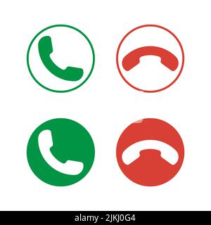 Call button isolated on white background. Vector illustration. Stock Vector