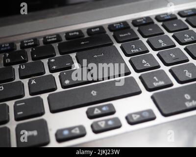 A closeup shot of a keyboard Stock Photo