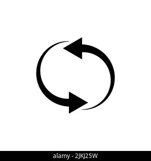 Recycling arrows vector icon isolated on white background Stock Vector