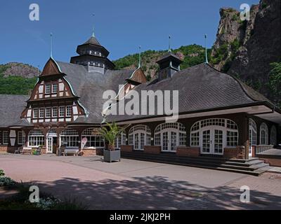 Spa house, Spa garden, Bad Münster am Stein-Ebernburg, Rhineland-Palatinate, Germany Stock Photo