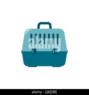 Pet carrier vector icon. Carrying icon isolated on white background Stock Vector