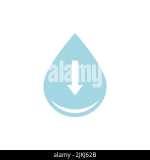 Low water level vector icon. Stock Vector
