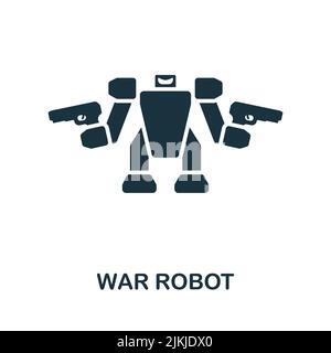 War Robot icon. Monochrome simple line Game Element icon for templates ...