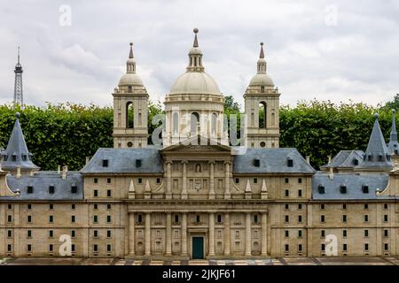 The Escorial historical Spanish building in Mini-Europe, Brussels, Belgium Stock Photo