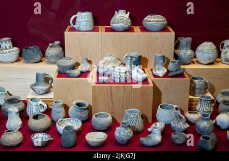 Large variety of artifacts from the time of the Anasazi people are on display at the Anasazi Heritage Museum, Dolores Colorado Stock Photo