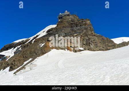 Sphinx Observatory Research Station on the Jungfraujoch, Grindelwald, Bernese Oberland, Switzerland Stock Photo