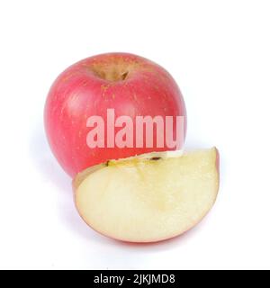 Fresh fuji apple isolated on a white background Stock Photo