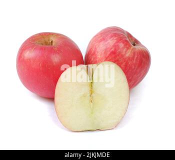 Fresh fuji apple isolated on a white background Stock Photo