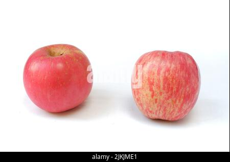 Fresh fuji apple isolated on a white background Stock Photo