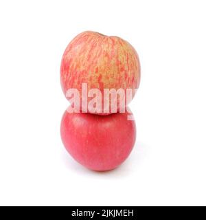 Fresh fuji apple isolated on a white background Stock Photo