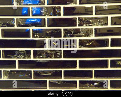 Black brick wall background - Vintage background Stock Photo