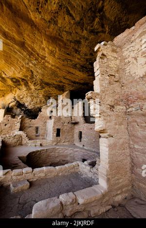 Spruce Tree House ruins located in Mesa Verde National Park on the ...