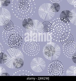Seamless floral pattern based on traditional folk art ornaments. Flowers on color background. Scandinavian style. Sweden nordic style. Vector Stock Vector
