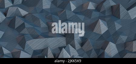 A geometric blue ice low poly background Stock Photo