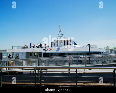 The RTA ferry at a temporary dock in New Orleans Stock Photo