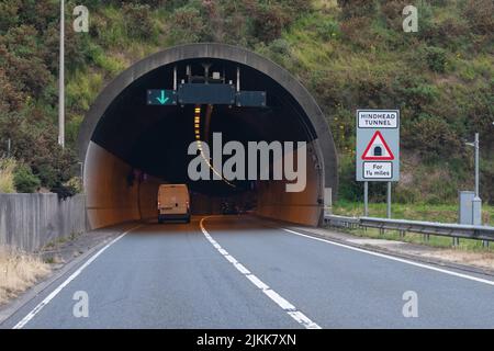 Hindhead road tunnel, Hindhead bypass, A3 trunk road, Hindhead, Surrey, England, UK Stock Photo
