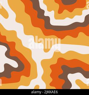 Abstract vector background, acrylic fluid art imitation. Pastel colors, liquid paint. Yellow, brown, orange colors. Modern template for banner, design Stock Vector