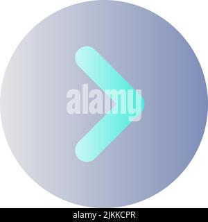 Arrow right button flat gradient color ui icon Stock Vector