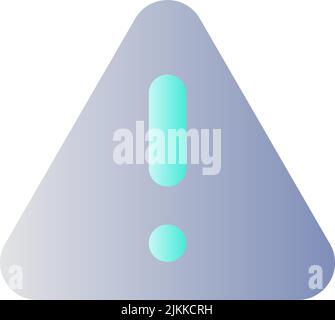 Triangle shaped caution sign flat gradient color ui icon Stock Vector