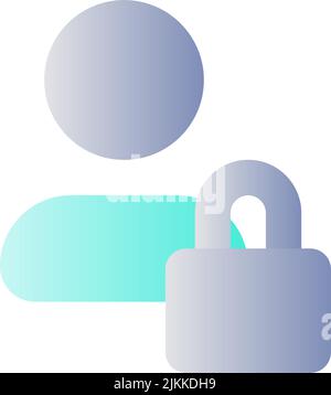 Hidden private contact flat color ui icon Stock Vector Image & Art - Alamy