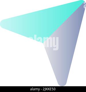 Sharing post flat gradient color ui icon Stock Vector